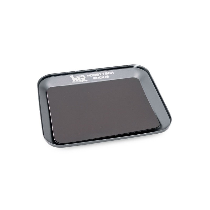 Magnetic aluminium tray Grey Metal 119X101mm - Hobbytech
