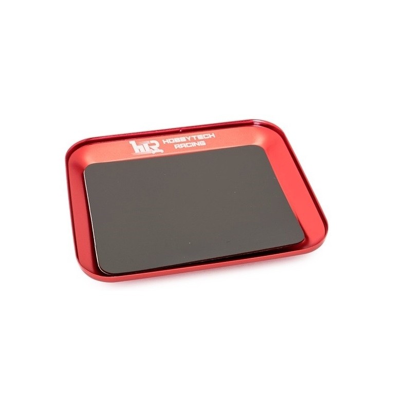 Magnetic aluminium tray Red Metal 119X101mm - Hobbytech