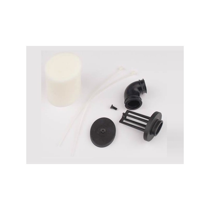 Air filter 1/8th oval double foam+silicone elbow - Hobbytech