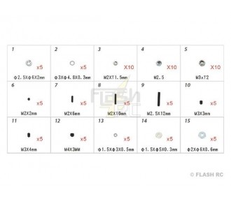 H45168 - Screws - for T-REX250 to TREX 500 Align