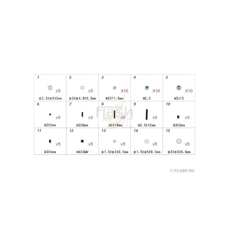 H45168 - Schrauben - für T-REX250 bis TREX 500 Align