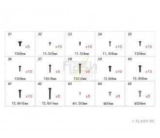 H45168 - Screws - for T-REX250 to TREX 500 Align