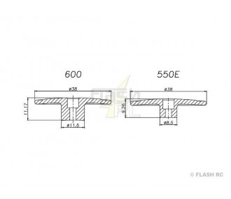 H60005AA - Frein tête de rotor métal NOIR - TREX 550E Align