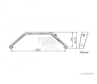 H60111 - 3D-Fahrwerksbügel weiß - TREX 600 UPGRADE Align