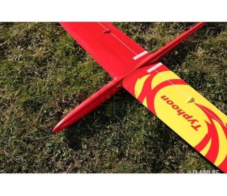 Typhoon tout fibre env.2.00m rouge & jaune RCRCM