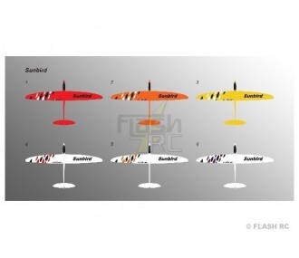 Sunbird Full Carbon circa 1,50 m bianco e rosso RCRCM