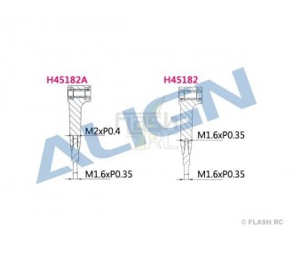 H45182A - Chapes + biellettes DFC - TREX 450 DFC Align