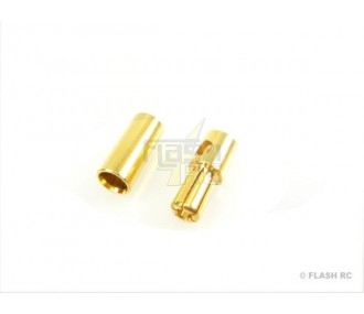 Gold-plug 5.5mm M/F (1 pair) German quality Muldental