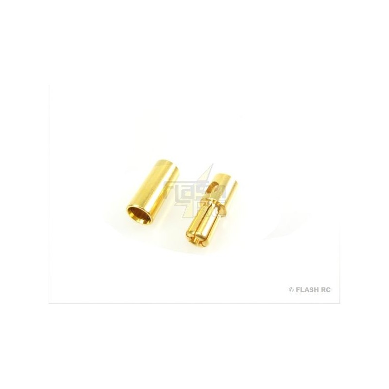 Gold-plug 5.5mm M/F (1 pair) German quality Muldental