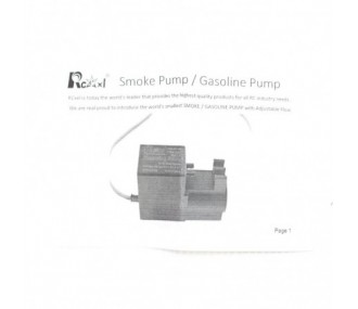Mini Pompe fumigène à débit réglable RCEXL 2213