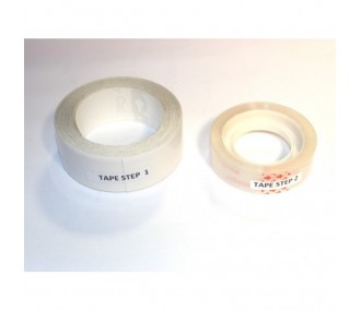 Transparent (12mm) and white (20mm) adhesive tape for TopmodelCZ control surfaces (5m)