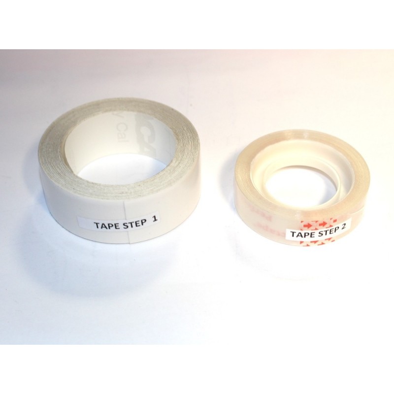 Transparent (12mm) and white (20mm) adhesive tape for TopmodelCZ control surfaces (5m)