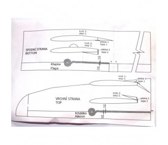 Transparentes (12mm) und weißes (20mm) Klebeband für TopmodelCZ-Ruder (5m)