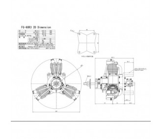 4-Takt-Motor SAITO FG-60R3 - Benzin