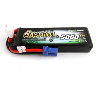 Gens Ace Bashing-Series Battery, Lipo 3S 11.1V 5000mAh 60C EC5 Plug