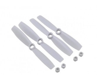 FPV Race 5x4,5'' propellers, two-bladed, White with 5mm inserts (2CW + 2CCW)