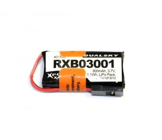 Lipo 1S 3.7V 300mAh 30C RX Dualsky Battery
