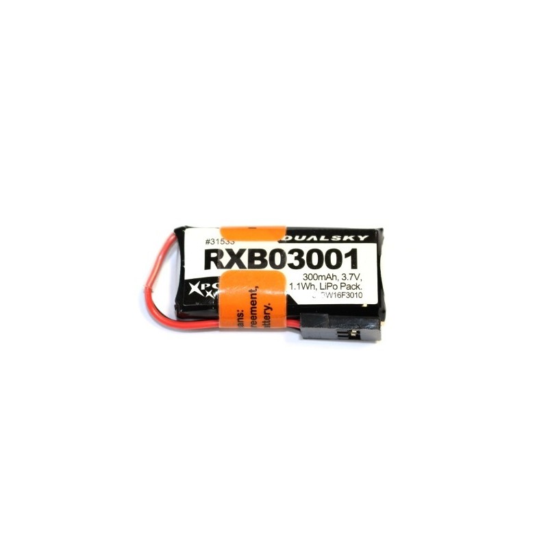 Batterie Lipo 1S 3.7V 300mAh 30C RX Dualsky