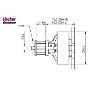 Brushless-Motor Hacker Q80-8L V2