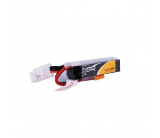 Batterie Tattu format long lipo 3S 11.1V 450mAh 75C prise xt30