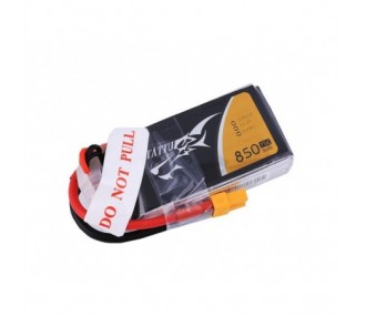 Batteria Tattu lipo 3S 11.1V 850mAh 75C presa xt60