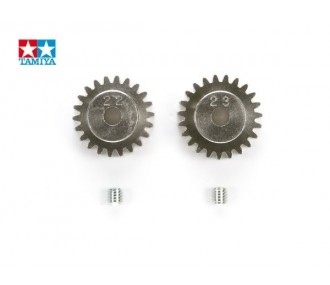 Tamiya motor sprockets 22T/23T Module 0,6 - 50357