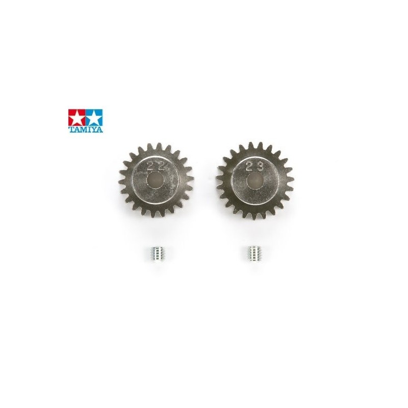 Tamiya motor sprockets 22T/23T Module 0,6 - 50357