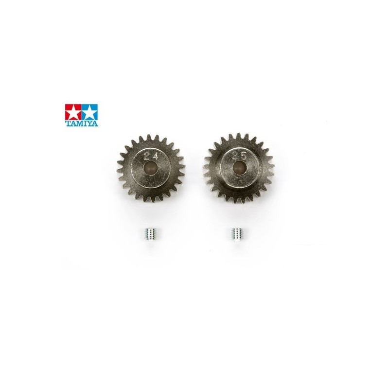 Tamiya 24T/25T motor sprockets Module 0,6 - 50477