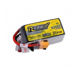 Akku Tattu R-line V1.0 lipo 6S 22.2V 1050mAh 95C Steckdose xt60