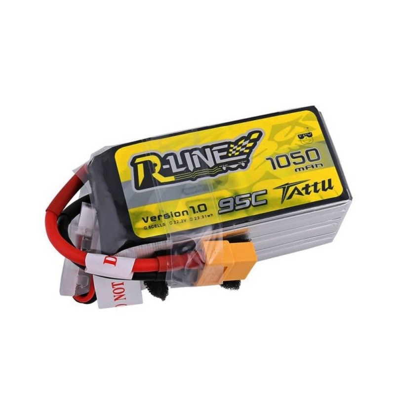 Akku Tattu R-line V1.0 lipo 6S 22.2V 1050mAh 95C Steckdose xt60