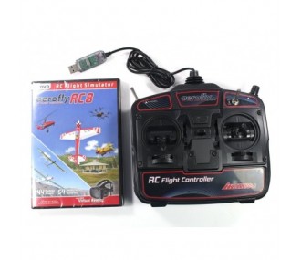 Simulador Aerofly RC8 + Game commander modo 2