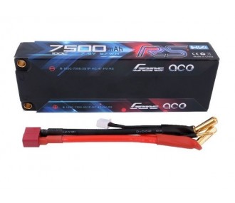 Batería Gens Ace RS Hardcase, Lipo Hv 2S 7.6V 7500mAh 100C zócalo 5mm