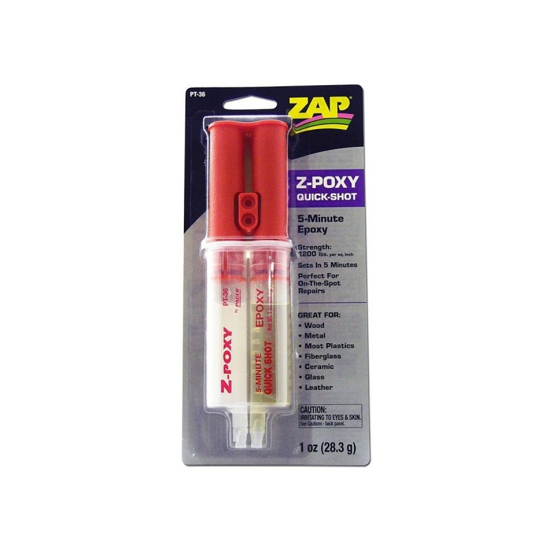 Colle Epoxy 5min seringue 28gr Z-POXY ZAP