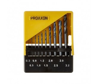 Proxxon HSS Brocas DIN 338 juego de 10 piezas de 0,3 a 3,2 mm