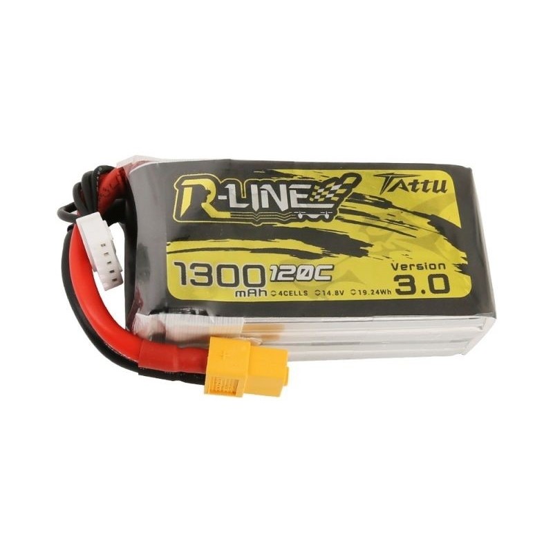 Akku Tattu R-line V3.0 lipo 4S 14.8V 1300mAh 120C Steckdose xt60