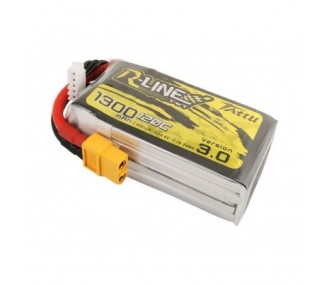 Batterie Tattu R-line V3.0 lipo 4S 14.8V 1300mAh 120C prise xt60