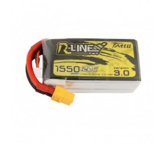 Battery Tattu R-line V3.0 lipo 4S 14.8V 1550mAh 120C xt60 socket