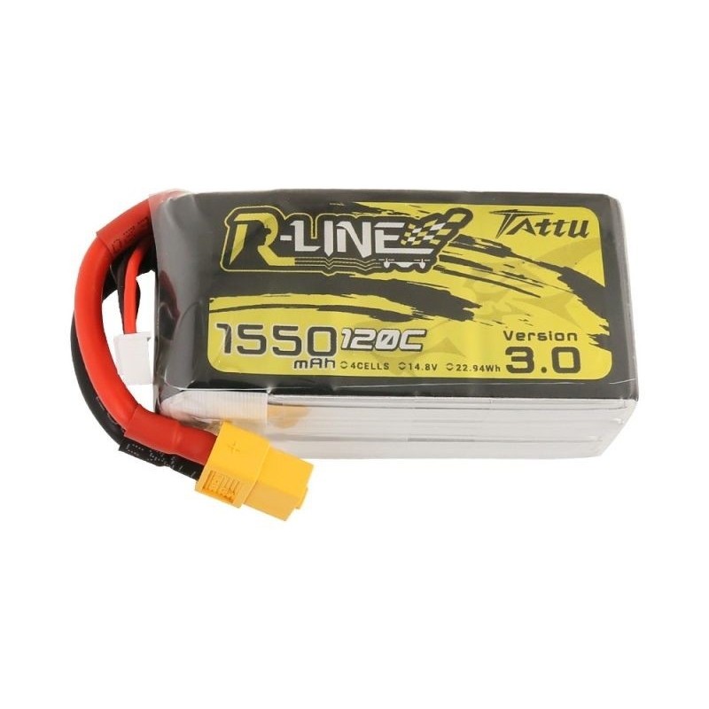 Akku Tattu R-line V3.0 lipo 4S 14.8V 1550mAh 120C Steckdose xt60