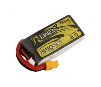 Batterie Tattu R-line V3.0 lipo 4S 14.8V 1550mAh 120C prise xt60