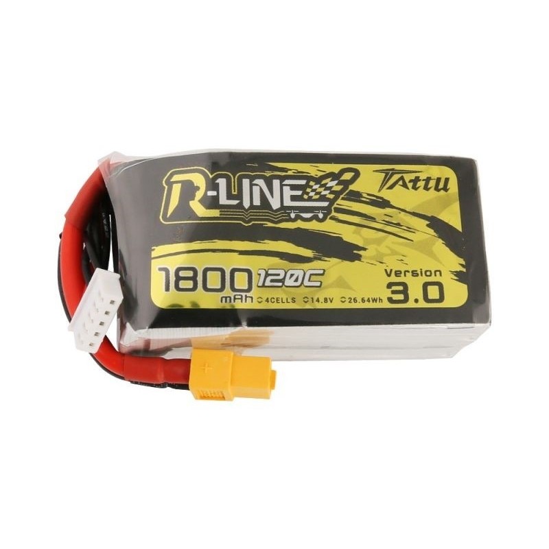 Battery Tattu R-line V3.0 lipo 4S 14.8V 1800mAh 120C xt60 socket