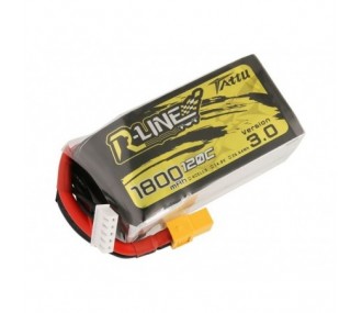 Batterie Tattu R-line V3.0 lipo 4S 14.8V 1800mAh 120C prise xt60