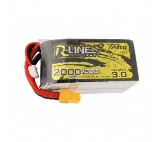 Akku Tattu R-line V3.0 lipo 4S 14.8V 2000mAh 120C Steckdose xt60