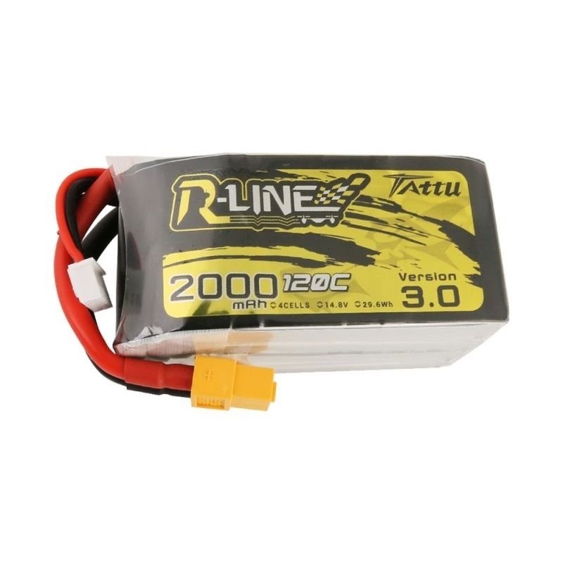 Batterie Tattu R-line V3.0 lipo 4S 14.8V 2000mAh 120C prise xt60