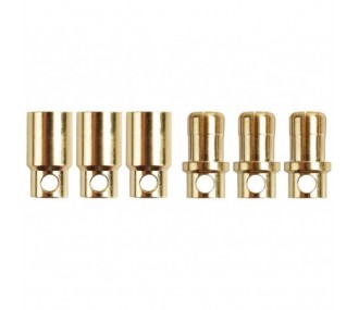PK Ø8.0mm M/F gold plug (3 pairs)