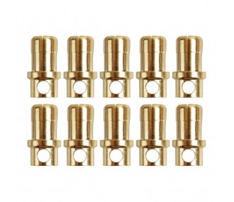 Gold plug PK Ø8,0mm male (10 pcs)