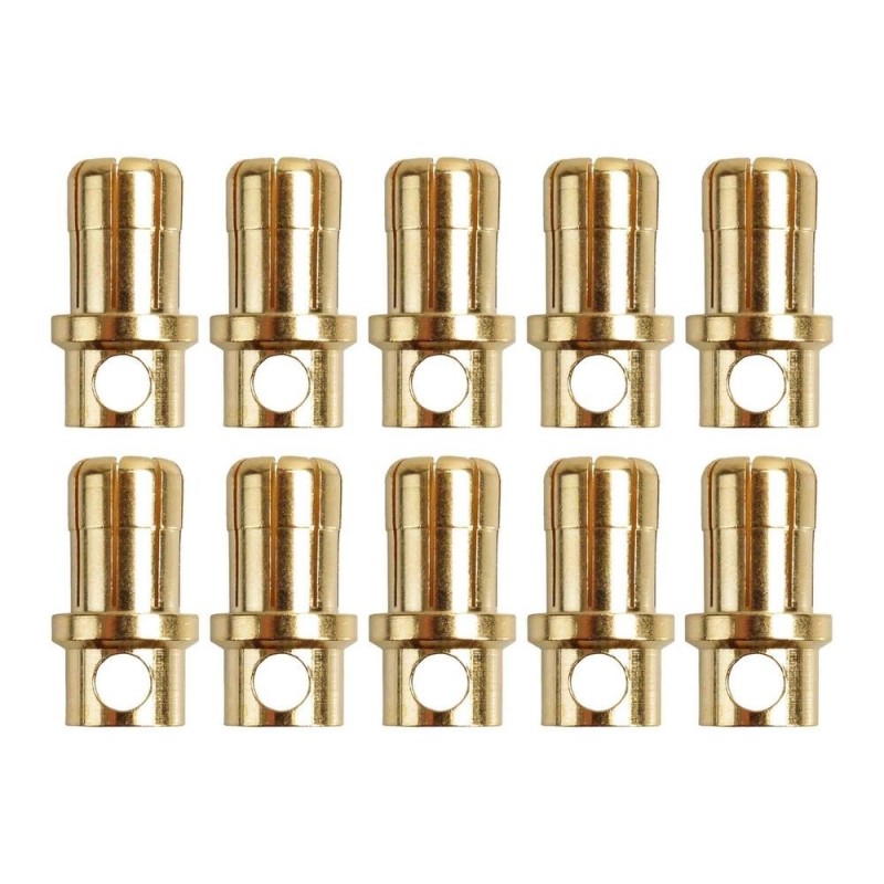 Gold plug PK Ø8,0mm male (10 pcs)