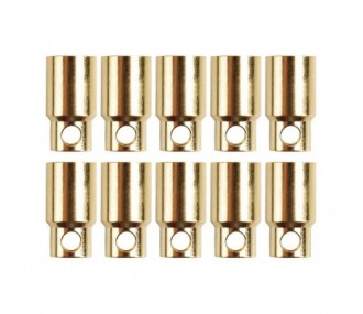 Gold plug PK Ø8,0mm female (10 pcs)