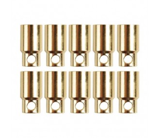 Gold plug PK Ø8,0mm female (10 pcs)