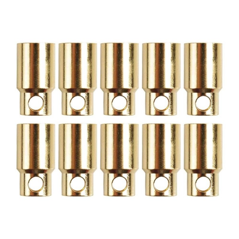 Gold plug PK Ø8,0mm female (10 pcs)