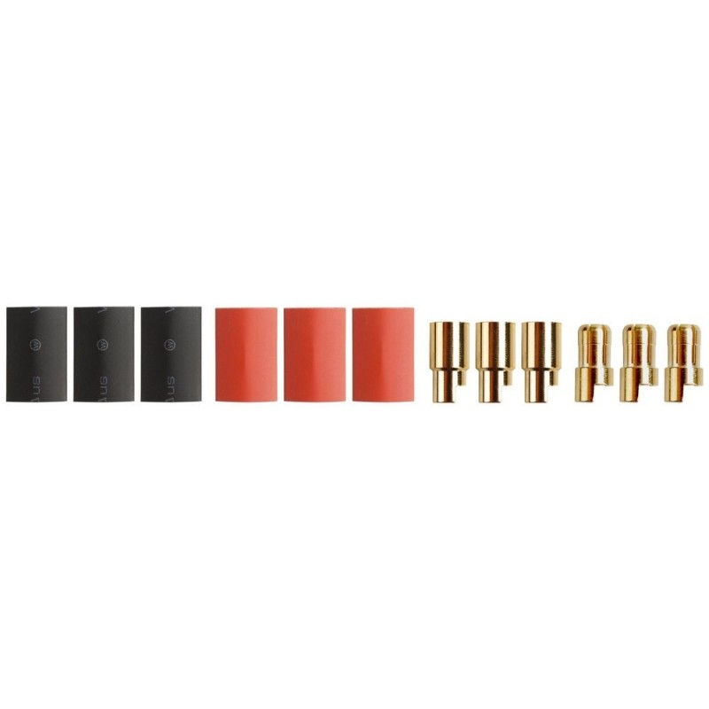 PK 6.0 mm M/F gold plug (3 pairs)